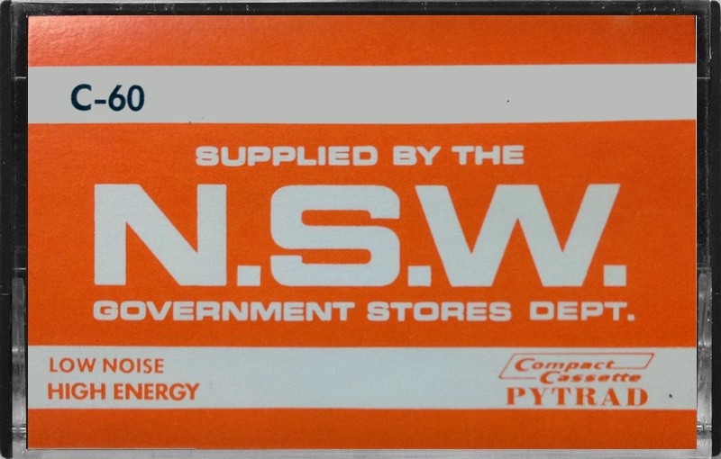 Compact Cassette PYTRAD 60 "N.S.W. Government store dept." Type I Normal USA