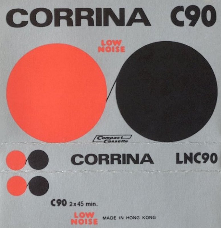 Compact Cassette Corrina 90 Type I Normal Hong Kong