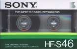 Compact Cassette Sony HF-S 46 Type I Normal 1985 Europe
