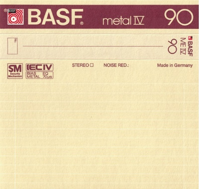 Compact Cassette BASF Metal IV 90 Type IV Metal 1982 Europe