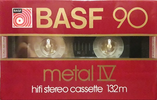 Compact Cassette BASF Metal IV 90 Type IV Metal 1982 Europe