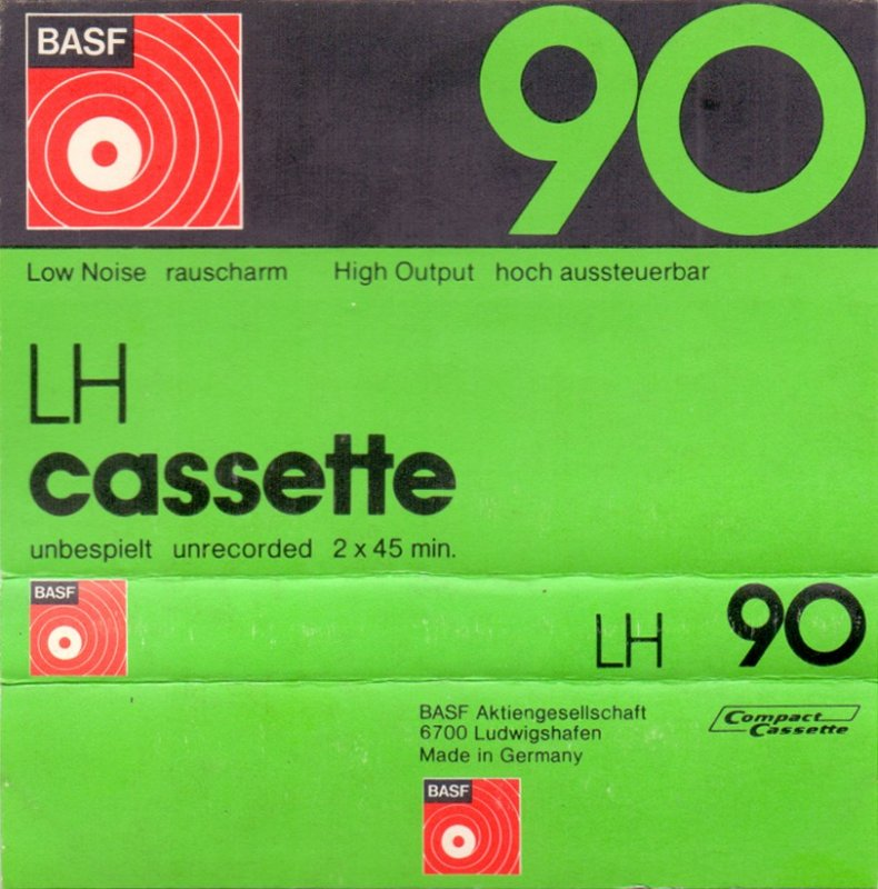 Compact Cassette BASF LH 90 Type I Normal 1973 Europe