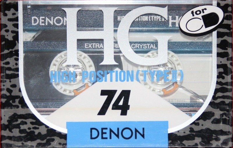 Compact Cassette Denon HG 74 Type II Chrome 1990 Japan