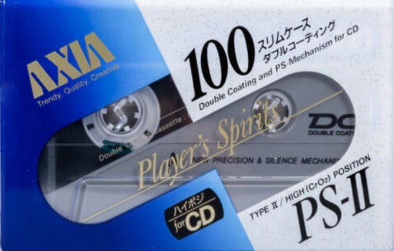 Compact Cassette AXIA PS-II / PS-2 100 "PS-2 B 100" Type II Chrome 1991 Japan