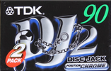 2 pack TDK DJ2 Disc Jack 90 "DJ2-90EA2" Type II Chrome 1997 Europe