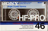Compact Cassette Sony HF-Pro 46 "HF-PRO 46N" Type I Normal 1986 Japan
