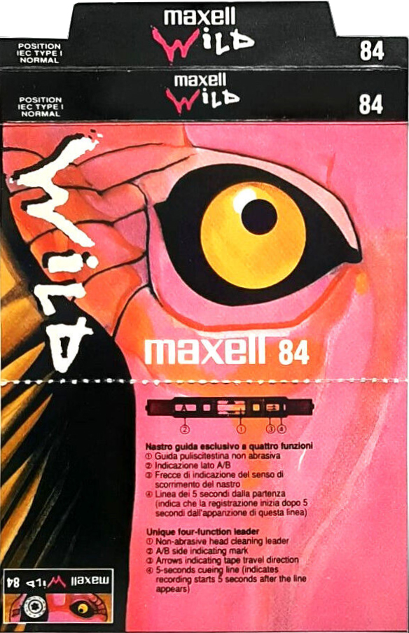 Compact Cassette Maxell Wild 84 Type I Normal 1992 Europe