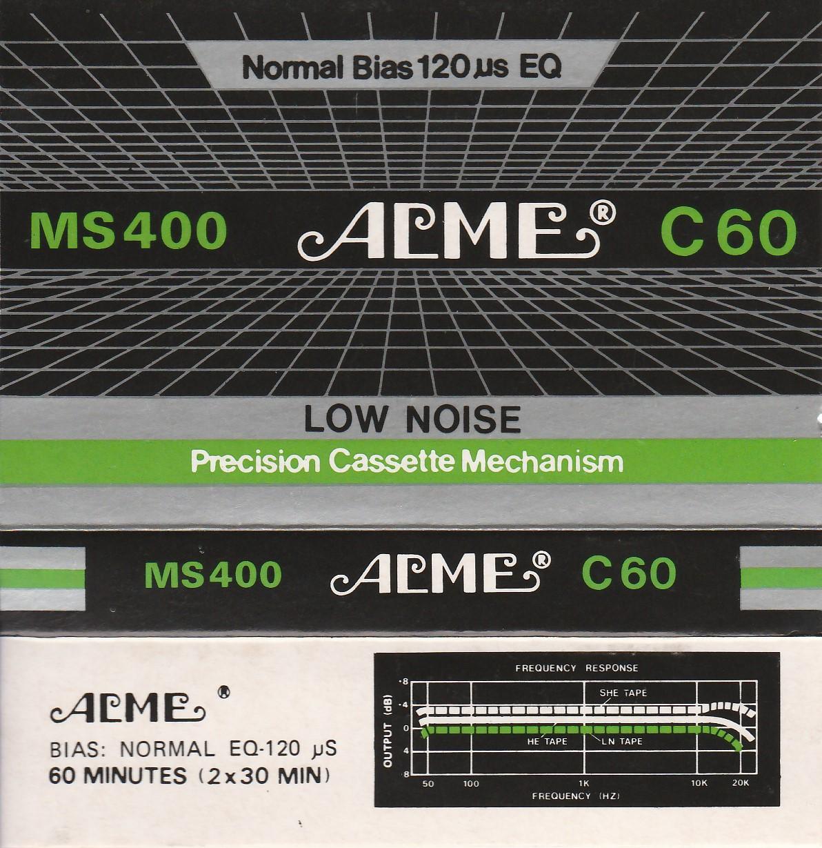 Compact Cassette Acme MS 400 60 Type I Normal 1984 Worldwide