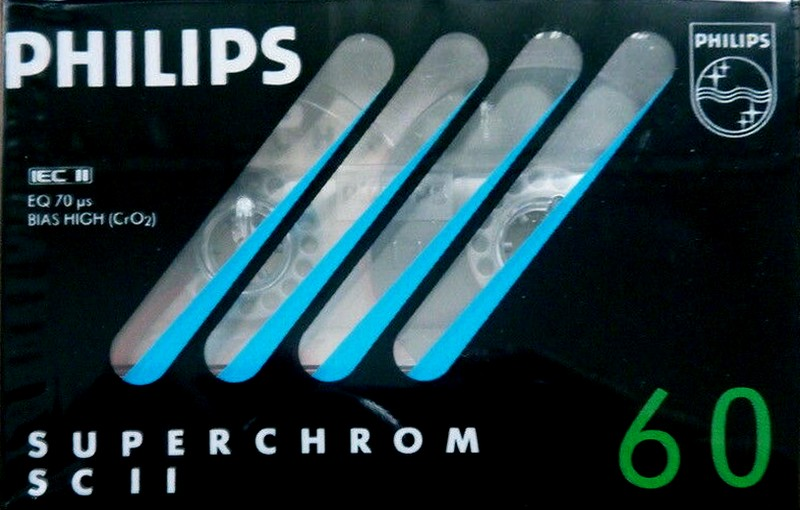 Compact Cassette Philips SC II 60 Type II Chrome 1986 Europe