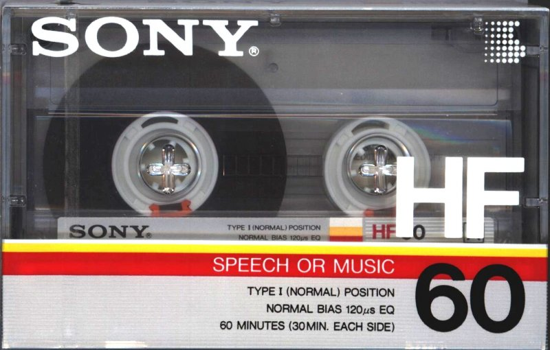 Compact Cassette Sony HF 60 Type I Normal 1986 USA
