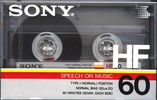 Compact Cassette Sony HF 60 Type I Normal 1986 USA