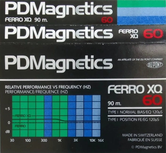 Compact Cassette PDM / PDMagnetics Ferro XQ 60 Type I Normal 1982 Europe