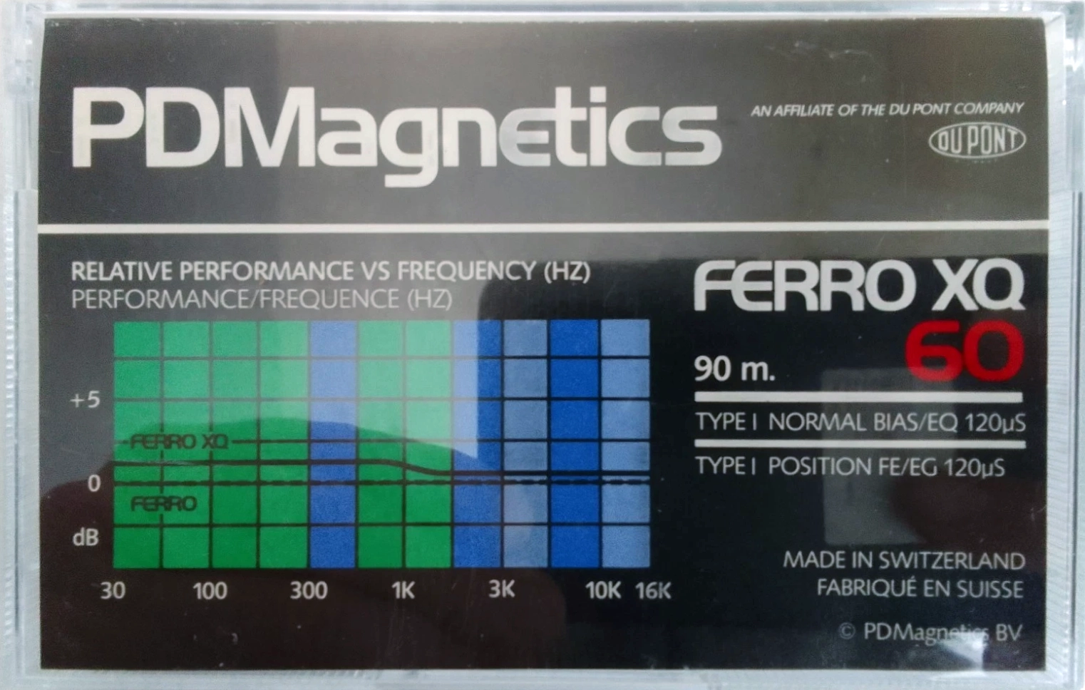 Compact Cassette PDM / PDMagnetics Ferro XQ 60 Type I Normal 1982 Europe