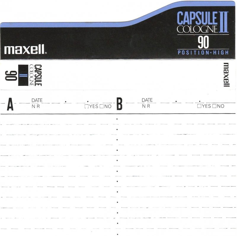 Compact Cassette Maxell Capsule II 90 "Cologne" Type II Chrome 1990 Europe