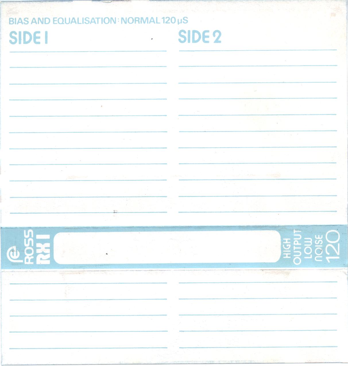 Compact Cassette Ross RX 1 90 Type I Normal Europe