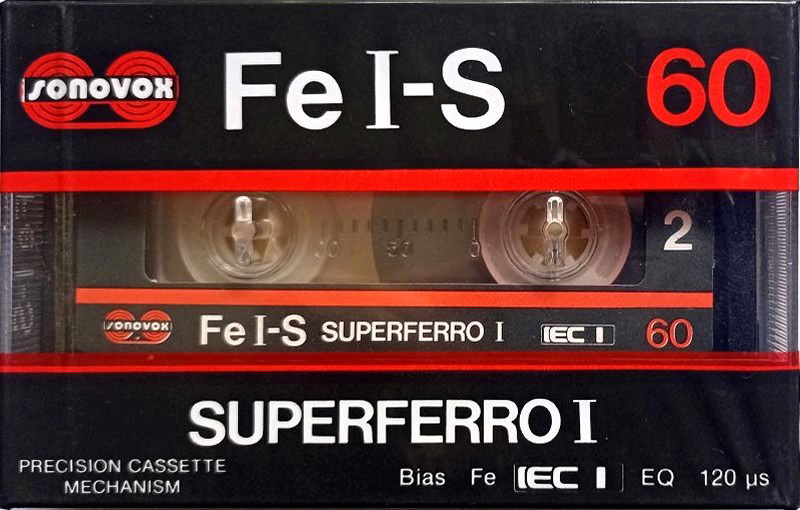 Compact Cassette Sonovox Fe I-S 60 "Superferro I" Type I Normal 1983 Portugal