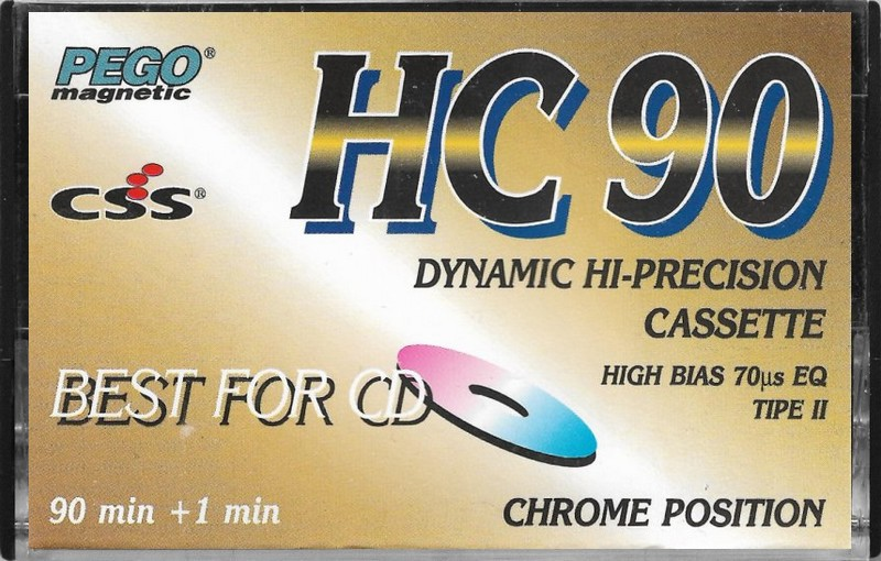 Compact Cassette Pego Magnetic 90 Type II Chrome 2001 Slovenia