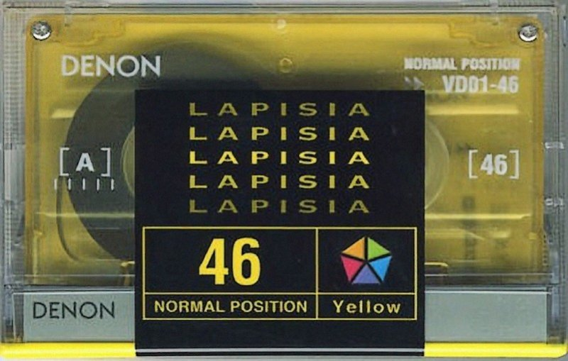 Compact Cassette Denon Lapisia 46 "VDO1-46" Type I Normal 1997 Japan
