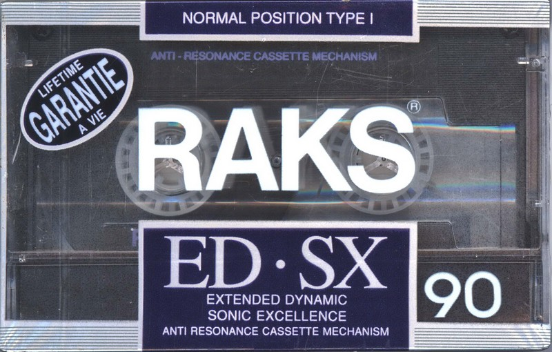Compact Cassette RAKS ED-SX 90 Type I Normal 1990 Europe