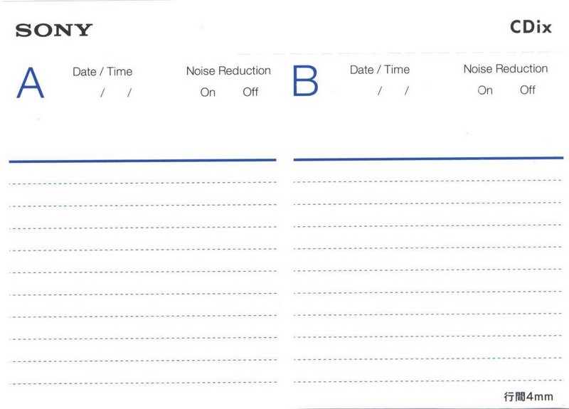 Compact Cassette Sony CDix II 80 "C80CDX2L" Type II Chrome 2001 Japan