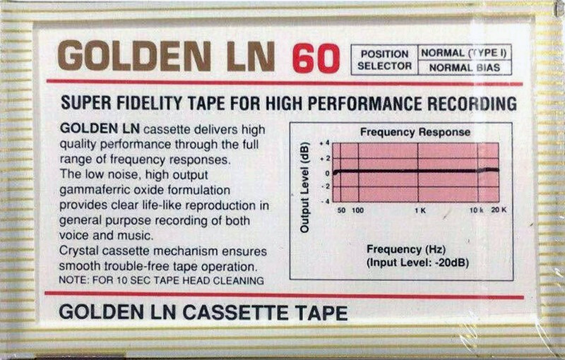 Compact Cassette Golden LN 60 Type I Normal Hong Kong