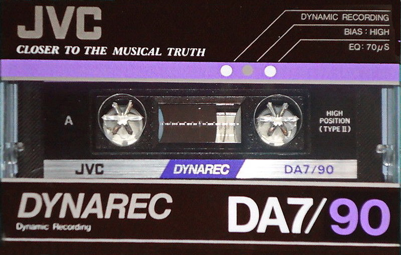 Compact Cassette JVC Dynarec DA7 90 Type II Chrome 1983 Worldwide