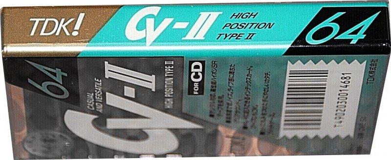 Compact Cassette TDK CV-II 64 "CV2-64" Type II Chrome 1990 Japan