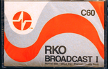 Compact Cassette RKO Broadcast I 60 Type I Normal 1980 USA