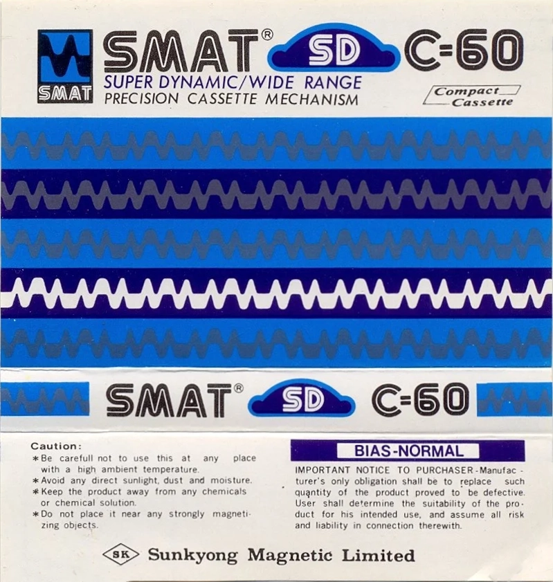 Compact Cassette Smat SD 60 Type I Normal 1978 Europe