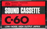 Compact Cassette AS II 60 "SOUND" Type I Normal Japan