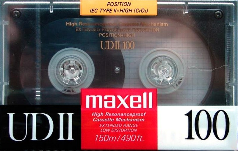 Compact Cassette Maxell UDII / UD2 100 Type II Chrome 1988 USA