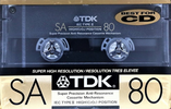 Compact Cassette TDK SA 80 "SA80" Type II Chrome 1989 North America
