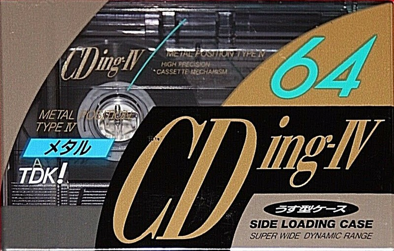 Compact Cassette TDK CDing Metal 64 "CDING4-64R" Type IV Metal 1992 Japan
