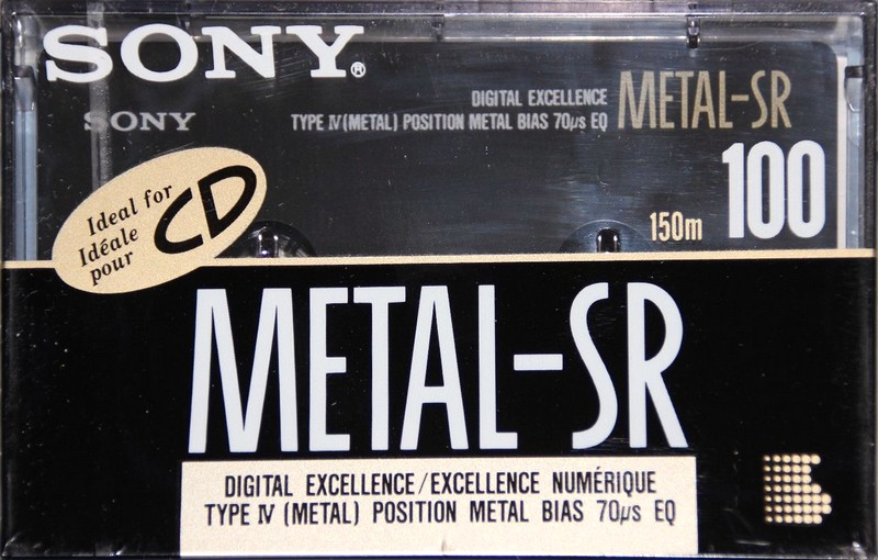 Compact Cassette Sony Metal SR 100 Type IV Metal 1990 Canada, USA
