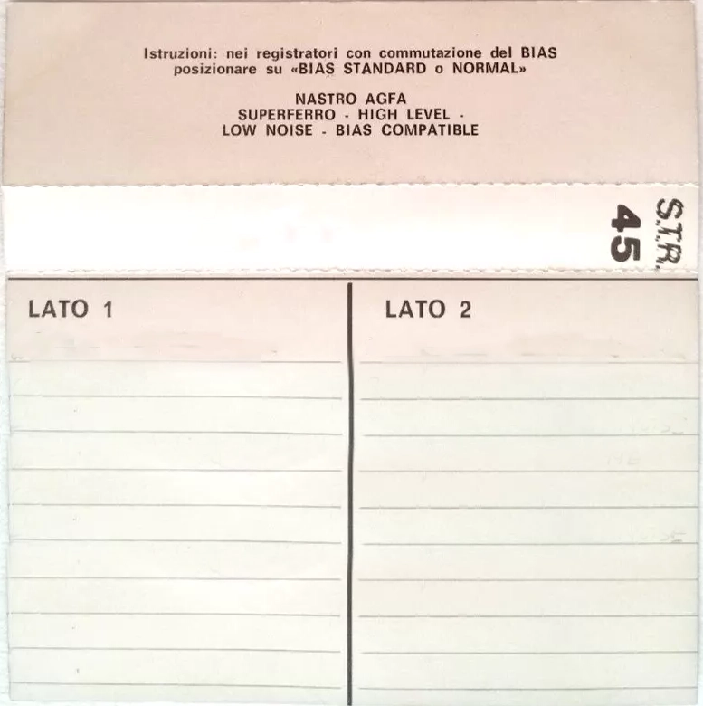 Compact Cassette STR Superferro 45 Type I Normal Italy