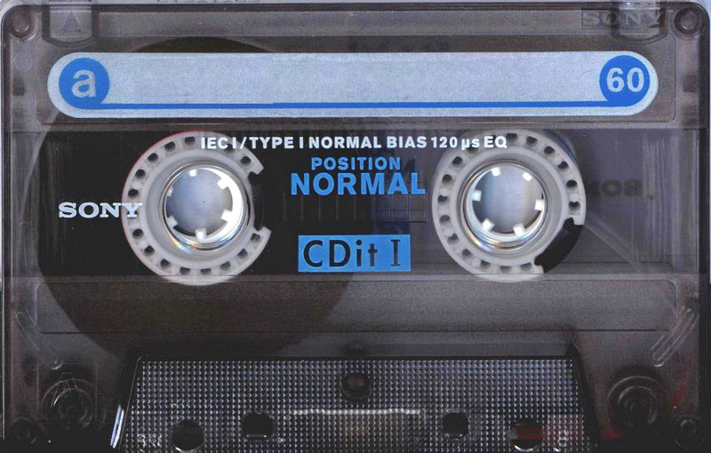 Compact Cassette Sony CDit I 60 "C-60CDIT1B" Type I Normal 1996 Europe