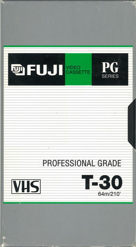 VHS, Video Home System Fuji PG 30 "T-30" Type I Normal Canada, USA