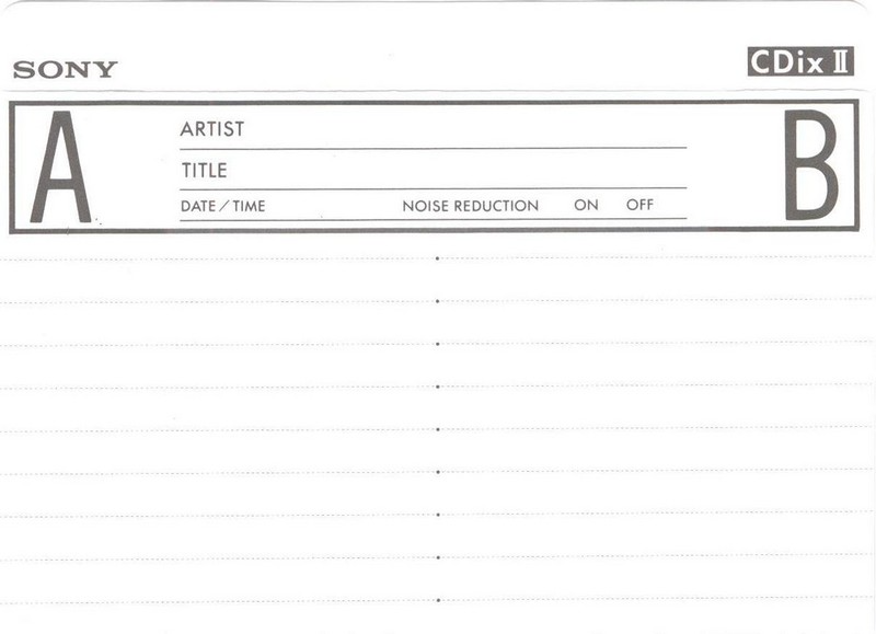 Compact Cassette Sony CDix II 46 Type II Chrome 1991 Japan
