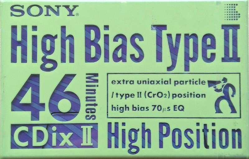 Compact Cassette Sony CDix II 46 Type II Chrome 1991 Japan