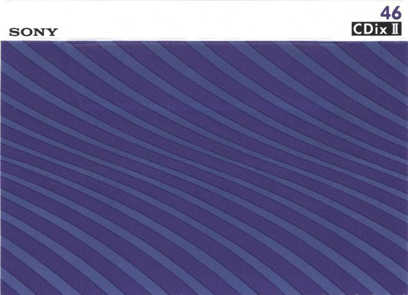 Compact Cassette Sony CDix II 46 Type II Chrome 1991 Japan