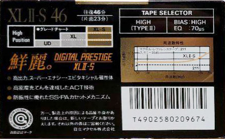 Compact Cassette Maxell XLII-S 46 Type II Chrome 1988 Japan