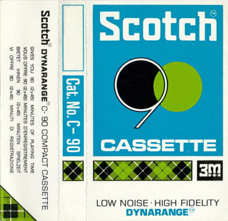 Compact Cassette Scotch Dynarange 90 Type I Normal 1971 Europe