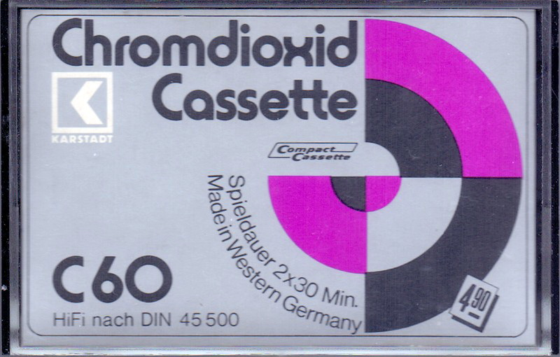 Compact Cassette Karstadt 60 Type II Chrome 1973 Germany