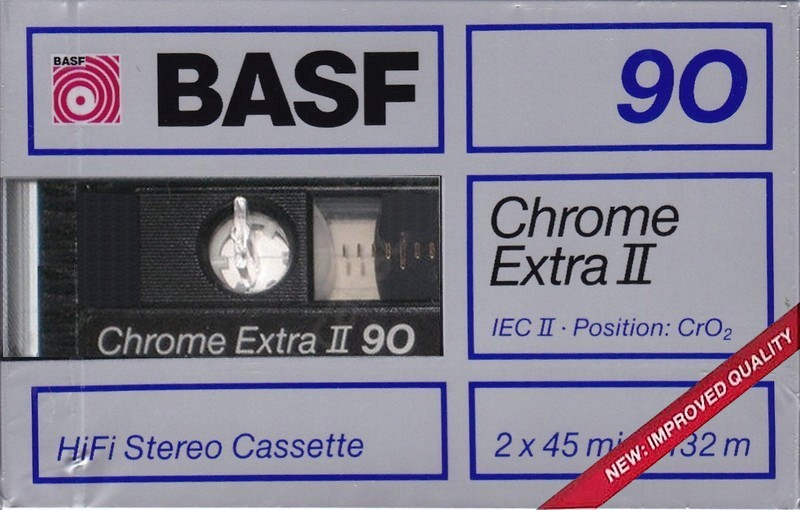 Compact Cassette BASF Chrome Extra II 90 Type II Chrome 1988 Europe
