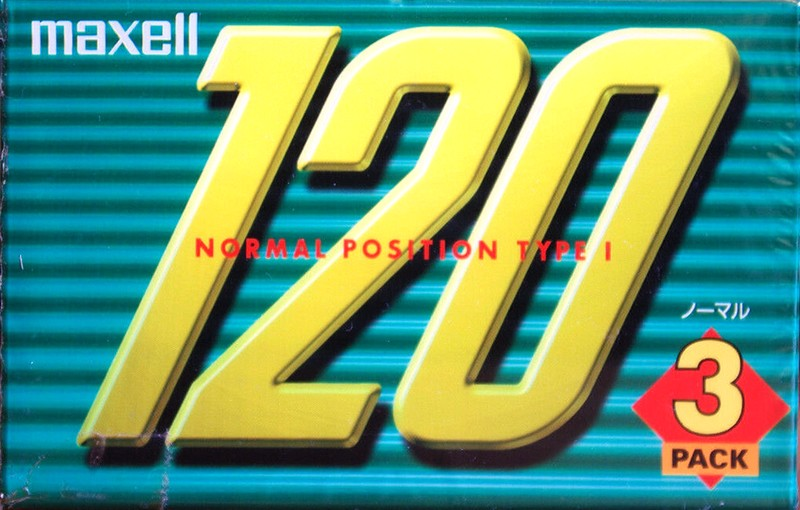 3 pack Maxell Y 120 "Y-120 3P" Type I Normal 2001 Japan