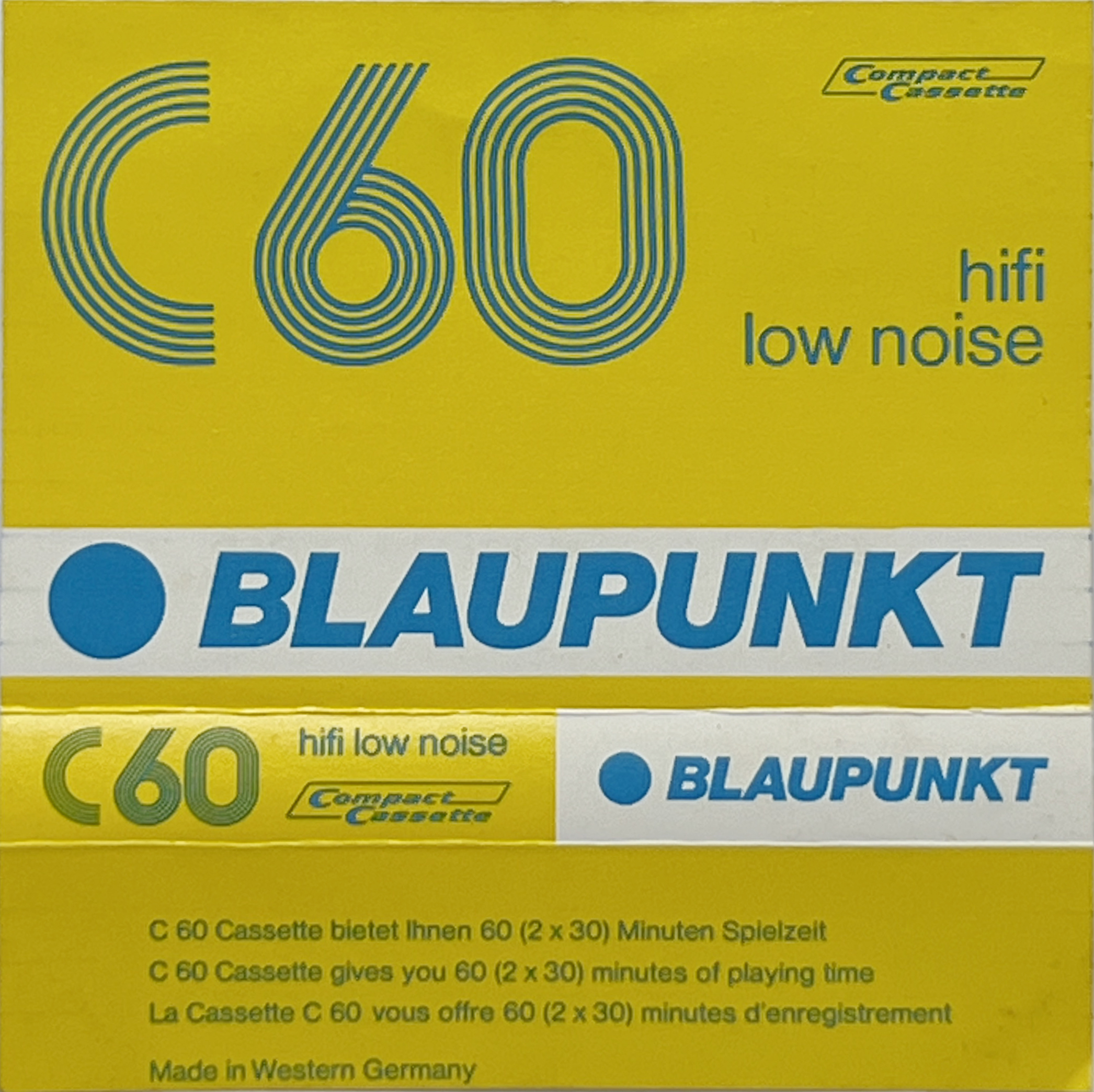 Compact Cassette Blaupunkt 60 Type I Normal 1979 Europe