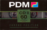 Compact Cassette PDM CD X 60 Type II Chrome 1991 Europe