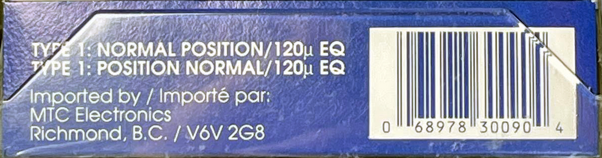 Compact Cassette Master LNX 90 Type I Normal 1989 Canada