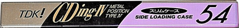 Compact Cassette TDK CDing Metal 54 "CDING4-54R" Type IV Metal 1992 Japan
