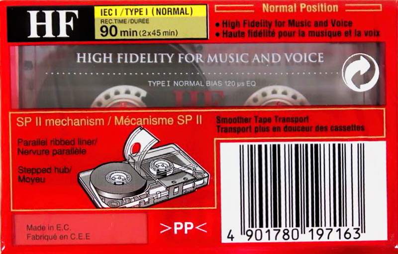 Compact Cassette Sony HF 90 Type I Normal 1998 Europe